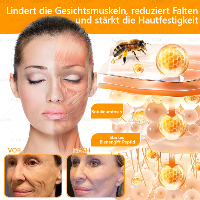 🔥 🇩🇪Made & Shipped from Germany | Clinically Inspired: Daasry® Bee Venom Treatment Cream with bee venom peptides, hyaluronic acid, collagen, and triple peptides💧. Targets wrinkles, sagging, stretch marks, age spots—firms, lifts, and rejuvenates.