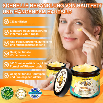 🔥 🇩🇪Made & Shipped from Germany | Clinically Inspired: Daasry® Bee Venom Treatment Cream with bee venom peptides, hyaluronic acid, collagen, and triple peptides💧. Targets wrinkles, sagging, stretch marks, age spots—firms, lifts, and rejuvenates.